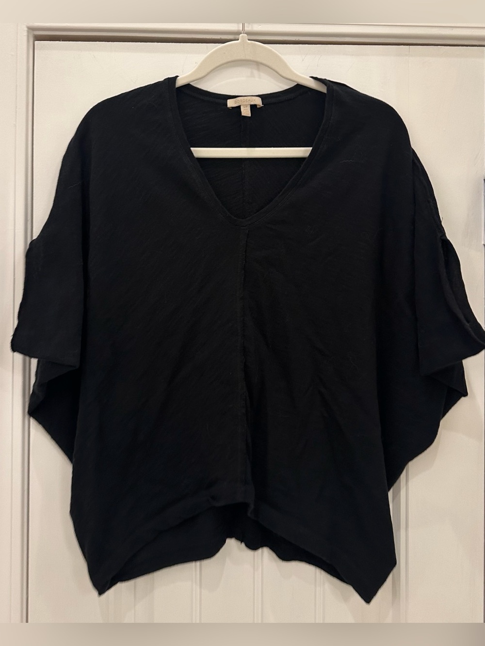 Anthropologie Bordeaux Black Dolman Sleeve Tee S